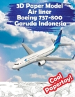 3D Paper Model Air liner Boeing 737-800 Garuda Indonesia: Gather Your Super Toy Airplane Simply and Interestingly By Two Suns Cover Image