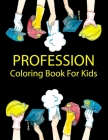 Profession Coloring Book For Kids: Black Background Coloring Books For Kids, Meditation and Relaxation Flower Mandalas for Kids and toddlers Cover Image