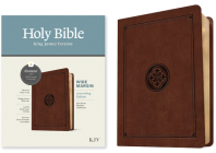 KJV Wide Margin Bible, Filament-Enabled Edition (Red Letter, Leatherlike, Dark Brown Medallion) By Tyndale (Created by) Cover Image
