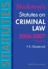 Criminal Law (Blackstone's Statute Book) Cover Image