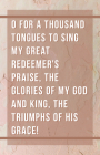 O for a Thousand Tongues to Sing  Bulletin (Pkg 100) General Worship By Broadman Church Supplies Staff (Contributions by) Cover Image