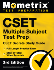 CSET Multiple Subject Test Prep - CSET Secrets Study Guide, Full-Length Practice Exam, Step-by-Step Review Video Tutorials: [3rd Edition] Cover Image