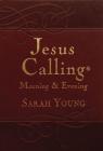 Jesus Calling Morning and Evening, Brown Leathersoft Hardcover, with Scripture References Cover Image