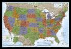 National Geographic United States Wall Map - Decorator - Laminated (43.5 X 30.5 In) (National Geographic Reference Map) By National Geographic Maps Cover Image