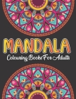 Mandala Colouring Book For Adults: Mandala Colouring Book for Adults: Mandalas on Black Background Colouring and Relaxing (Stress Relief) 50 free colo Cover Image