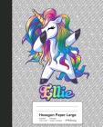Hexagon Paper Large: ELLIE Unicorn Rainbow Notebook Cover Image
