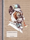 Composition Book with Dot Grid Paper: Sherlock Bulldog By Pebble Press Cover Image