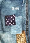 Denim: 7x10 wide ruled notebook: vintage patched denim jeans: indigo bandana engineer stripe patchwork By Denim Co Books Cover Image