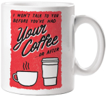 No Talk Before Coffee Mug Cover Image