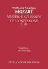 Vesperae solennes de confessore, K.339: Vocal score Cover Image