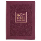 KJV Holy Bible, Large Print Note-Taking Bible, Faux Leather Hardcover - King James Version, Plum By Christian Art Gifts (Created by) Cover Image