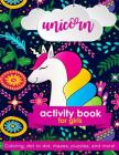 Unicorn Activity Book: For Girls By Zone365 Creative Journals Cover Image