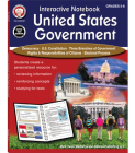 Interactive Notebook: United States Government Resource Book, Grades 5 - 8 Cover Image