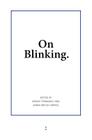 On Blinking By Jeremy Fernando (Editor), Sarah Brigid Hannis (Editor) Cover Image