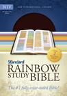 NIV Standard Rainbow Study Bible, Brown Bonded Leather By Standard Publishing (Editor) Cover Image