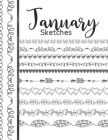 January Sketches: Astrology Sketchbook Activity Book Gift For Women & Girls - Daily Sketchpad To Draw And Sketch In As The Stars And Pla By Not So Boring Sketchbooks Cover Image