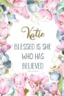Katie: Blessed is She Who Has Believed -Luke 1:45(asv): Personalized Christian Notebook for Women By Grace 4. Me Books Cover Image