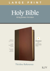 KJV Large Print Thinline Reference Bible, Filament Enabled Edition (Red Letter, Leatherlike, Brown/Mahogany) Cover Image