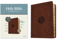 KJV Wide Margin Bible, Filament-Enabled Edition (Red Letter, Leatherlike, Dark Brown Medallion, Indexed) By Tyndale (Created by) Cover Image