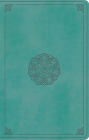 ESV Large Print Value Thinline Bible (Trutone, Turquoise, Emblem Design)  Cover Image