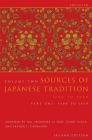 Sources of Japanese Tradition, Abridged: 1600 to 2000; Part 2: 1868 to 2000 (Introduction to Asian Civilizations) By Wm Theodore de Bary (Editor), Carol Gluck (Editor), Arthur Tiedemann (Editor) Cover Image