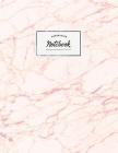 Notebook: Beautiful pink marble white label ★ School supplies ★ Personal diary ★ Office notes 8.5 x 11 - big n Cover Image