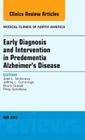 Early Diagnosis and Intervention in Predementia Alzheimer's Disease, an Issue of Medical Clinics: Volume 97-3 (Clinics: Internal Medicine #97) Cover Image