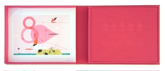 Charles Harper's Birds & Words: W Flamingo Print [With Flamingo Print] By Charley Harper Cover Image