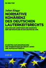 Normative Kohärenz des deutschen Lauterkeitsrechts Cover Image