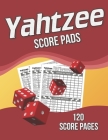 Yahtzee Score Pads: 120 Score Pages, Large Print Size 8.5 x 11 in, Yahtzee Score Sheets, Yahtzee Dice Board Game, Yahtzee Game Score Cards Cover Image