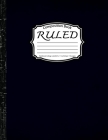 Ruled Composition: Notebook College ruled:8.5 x 11 inch, Paper 110 pages, BlackVin By Armerr Composition Book Cover Image