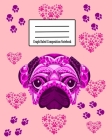Graph Ruled Composition Notebook: Grid Paper Notebook 110 Sheets 8 x 10 (Large) - Baby Pink Pug Graphing Paper Notebook For Graphing, Maths, Architect By Adapt and Achieve Cover Image