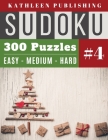 300 Sudoku Puzzles: christmas logic puzzles - Huge Sudoku Book 300 Puzzle Christmas Games - 3 Diffilculty - 100 Easy 100 Medium 100 Hard F Cover Image