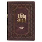 KJV Holy Bible, Super Giant Print Faux Leather Red Letter Edition - Ribbon Marker, King James Version, Burgundy Cover Image