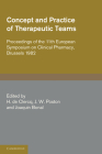 Concept and Practice of Therapeutic Teams: Proceedings of the 11th European Symposium on Clinical Pharmacy, Brussels 1982 Cover Image