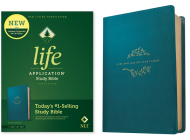 NLT Life Application Study Bible, Third Edition (Leatherlike, Teal Blue, Red Letter) Cover Image