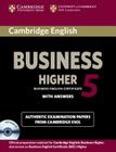 Cambridge English Business 5 Higher Self-Study Pack (Student's Book with Answers and Audio CD) [With CD (Audio)] (Bec Practice Tests) Cover Image
