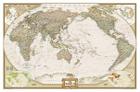 National Geographic: World Executive, Pacific Centered Wall Map (46 X 30.5 Inches) (National Geographic Reference Map) Cover Image