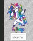 Calligraphy Paper: RILEY Unicorn Rainbow Notebook By Weezag Cover Image