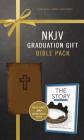 NKJV, Graduation Gift, Bible Pack for Him, Brown, Red Letter Edition By Zondervan Cover Image
