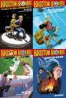 Brixton Brothers Mysterious Case of Cases (Boxed Set): The Case of the Case of Mistaken Identity; The Ghostwriter Secret; It Happened on a Train; Danger Goes Berserk By Mac Barnett, Adam Rex (Illustrator), Matt Myers (Illustrator) Cover Image