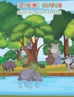 Playing Hippos Coloring Book For Kids: An Awesome Coloring Book For Kids Who Love Hippos And Coloring The Nature By Mehbuba Publishing House Cover Image