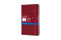 Moleskine Two-Go Notebook, Medium, Ruled-Plain, Cranberry Red Hard Cover (4.5 x 7) By Moleskine Cover Image