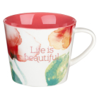 Heartfelt Coffee Mug Life Is Beautiful, Coral Poppies By Christian Art Gifts (Created by) Cover Image
