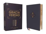 Nbla Biblia de Estudio Gracia Y Verdad, Leathesoft, Azul Marino, Interior a DOS Colores Cover Image