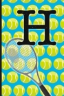 H: Tennis Monogram Initial Notebook for boys Letter H - 6