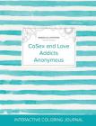 Adult Coloring Journal: Cosex and Love Addicts Anonymous (Mandala Illustrations, Turquoise Stripes) By Courtney Wegner Cover Image