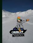 Crunchy Notebook: Snowboarder Themed Fun Notebook 8.5 X 11, 100 pages Cover Image
