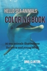 Hello Sea Animals Coloring Book: 30 sea animals illustrations for Teens And Young Adults Cover Image