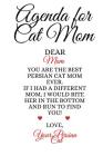 Agenda For Cat Mom: Best Persian Cat Mom Ever Journal To Write In Meetings, To Do Lists, Notes, Quotes, Stories Of Cats - Cute Kitten Gift Cover Image